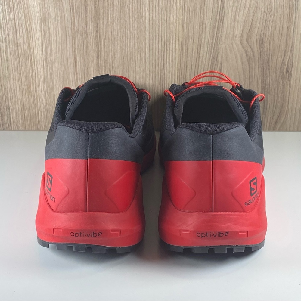 Salomon Sense Ride 4 Black/Red Running Hiking Shoes 413781 Men’s Size 11 - Picture 4 of 9